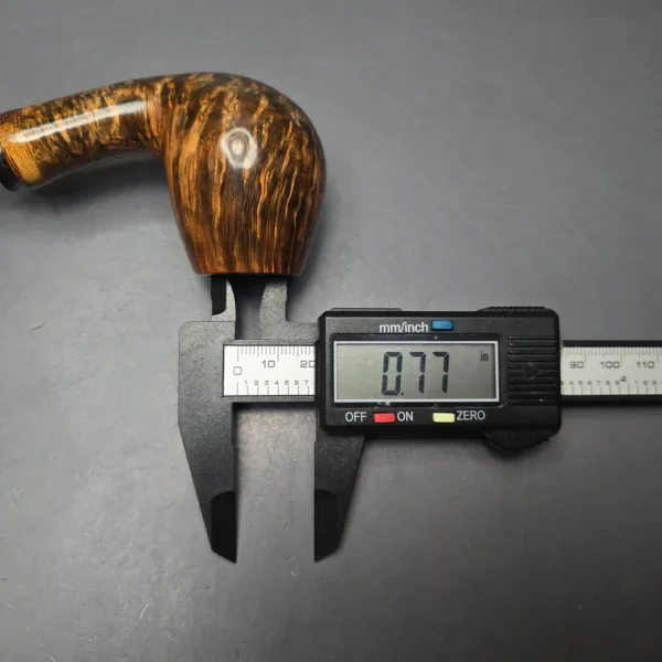Papa Bear Pipes by Tim Beaumont Smooth Brandy w/ Lacewood Handmade Briar Pipe, New - Image 13