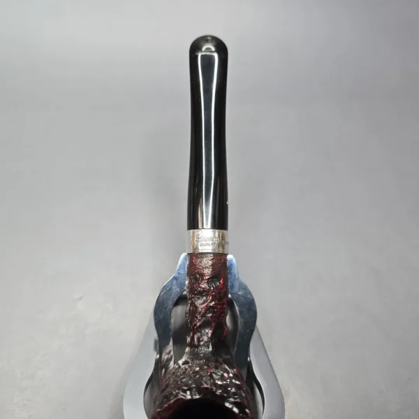Peterson Cobble 15 Rusticated & Sandblasted Billiard w/ Silver Briar Pipe, New - Image 7