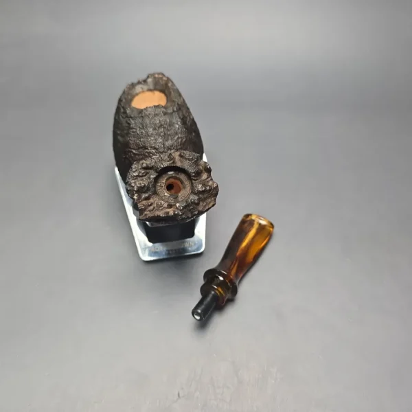 Peter Toth Black Sandblasted Blowfish Handmade Briar Pipe, New - Image 13