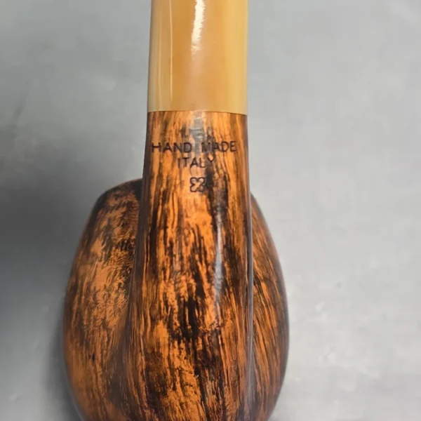 Viprati 1 Clover Smooth Bent Billiard Estate Briar Pipe, Unsmoked - Image 12