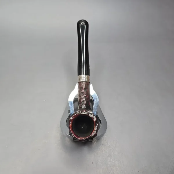 Peterson Cobble 15 Rusticated & Sandblasted Billiard w/ Silver Briar Pipe, New - Image 8