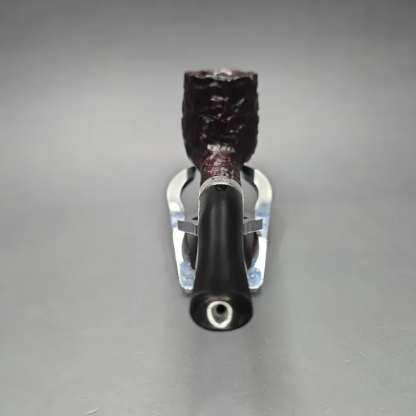Peterson Cobble 107 Rusticated & Sandblasted Billiard w/ Silver Briar Pipe, New - Image 5