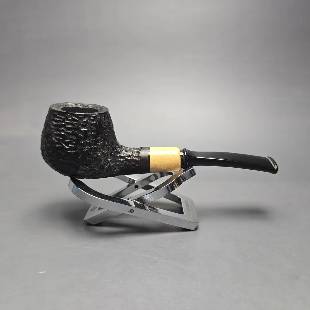 MBSD Briars by Piero Vitale Black Rusticated Author w/ Boxwood, Briar Pipe, New - Image 2