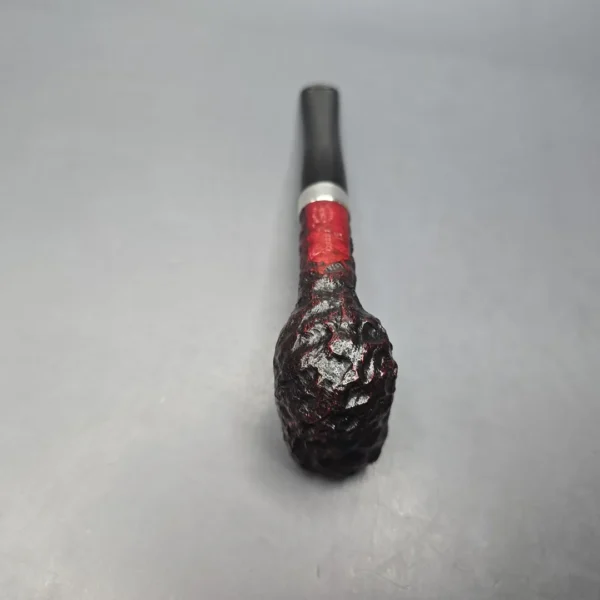 Peterson Cobble 15 Rusticated & Sandblasted Billiard w/ Silver Briar Pipe, New - Image 9