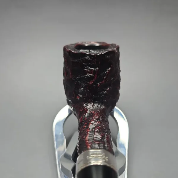 Peterson Cobble 107 Rusticated & Sandblasted Billiard w/ Silver Briar Pipe, New - Image 6
