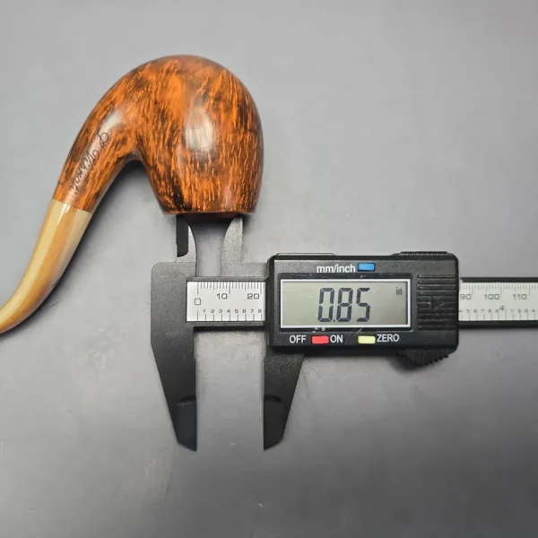 Viprati 1 Clover Smooth Bent Billiard Estate Briar Pipe, Unsmoked - Image 13