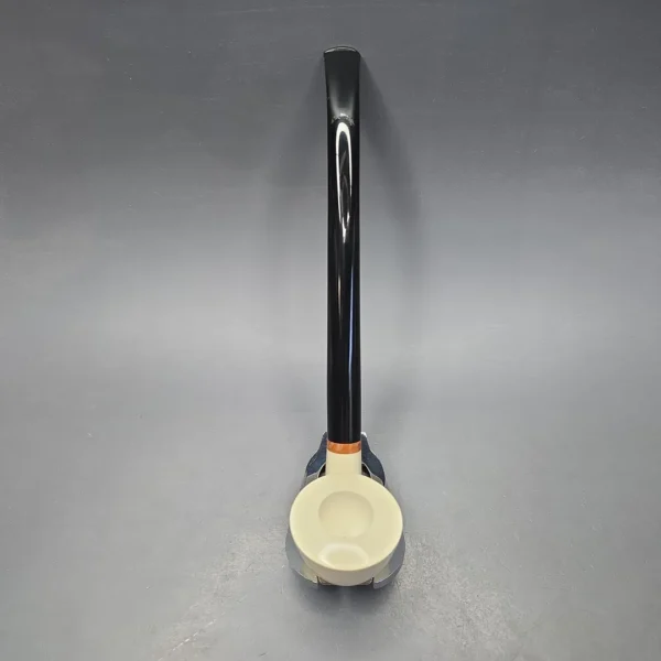 MBSD Meerschaum Deluxe Smooth Churchwarden Block Meerschaum Pipe, Briar-Mortise, New - Image 9