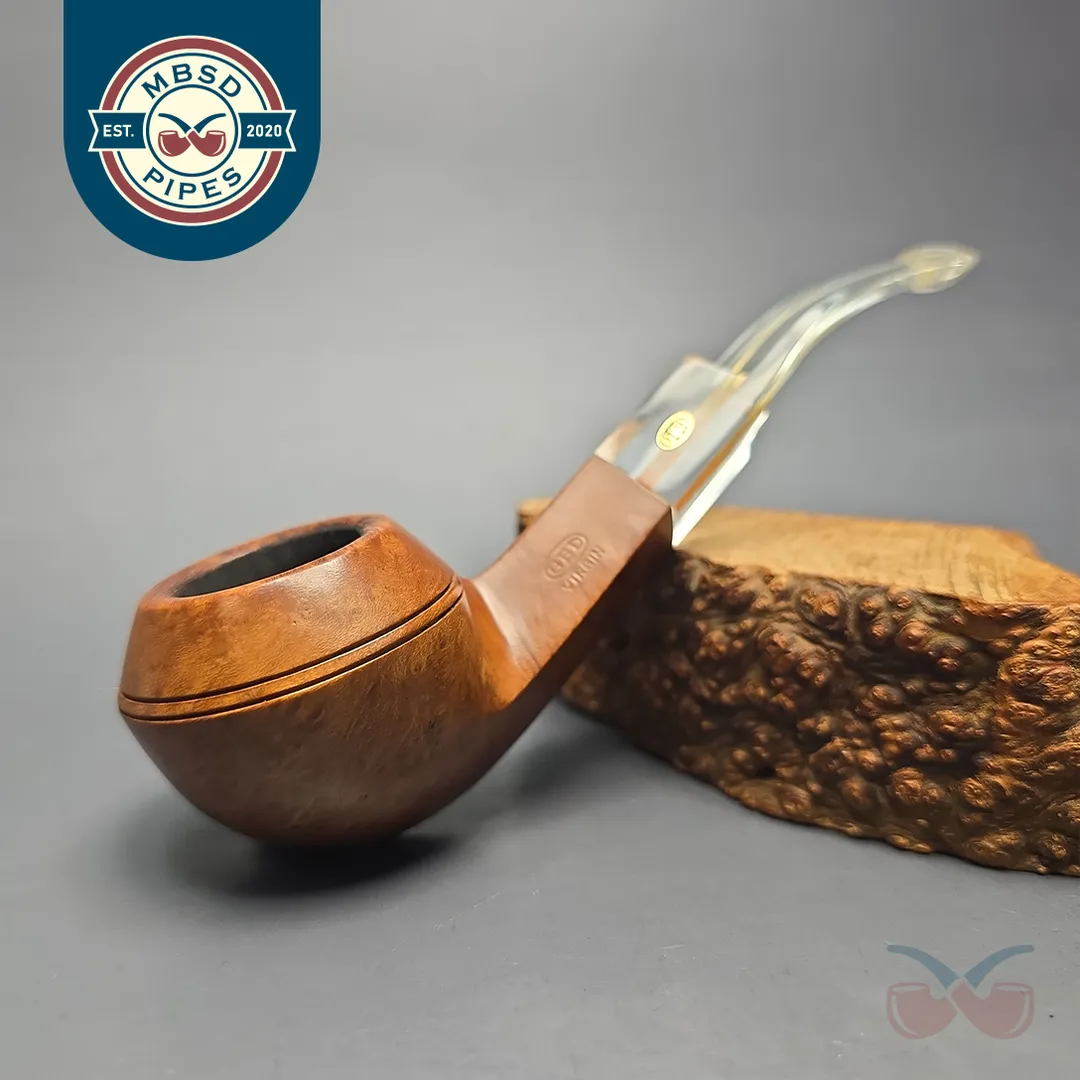GBD Pre-1980s Virgin Smooth Bulldog w/ Perspex Estate Briar Pipe, English Estates