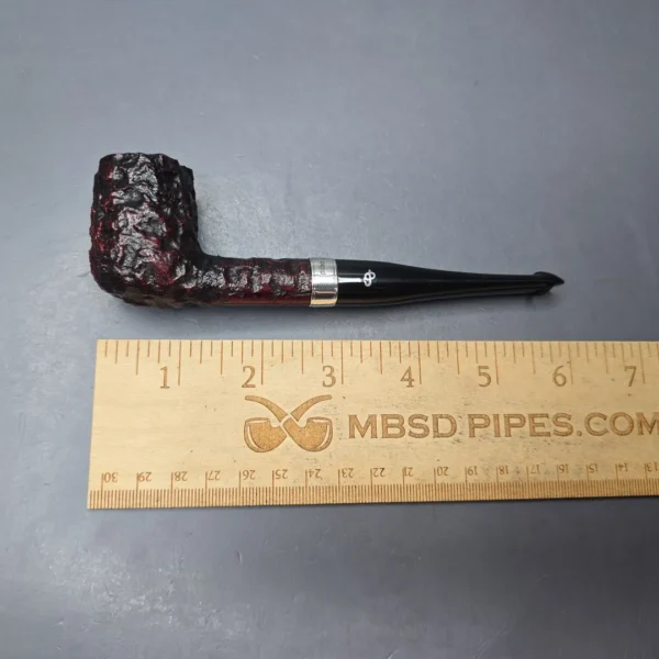 Peterson Cobble 15 Rusticated & Sandblasted Billiard w/ Silver Briar Pipe, New - Image 11