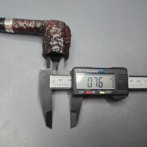 Peterson Cobble 15 Rusticated & Sandblasted Billiard w/ Silver Briar Pipe, New - Image 12
