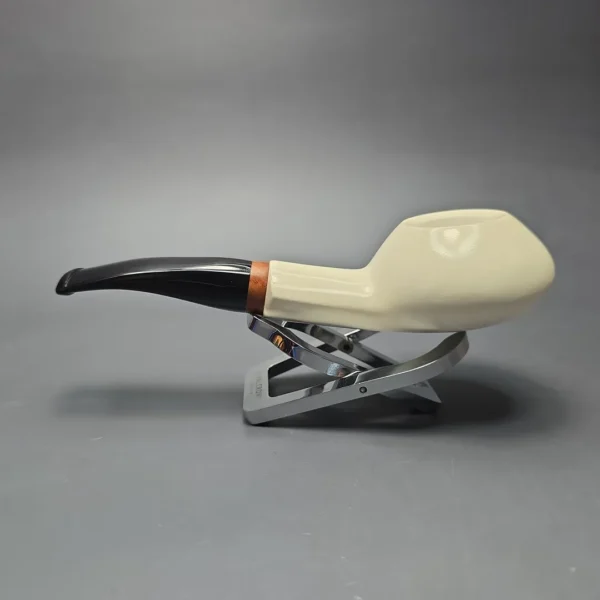 MBSD Meerschaum Deluxe Block Meerschaum Pipe, Briar-Mortise, New - Image 6