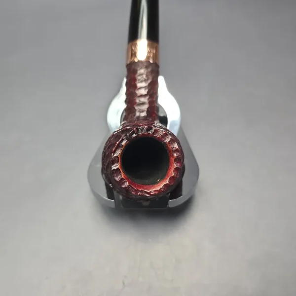 Peterson 2025 Christmas Pipe 87 Rusticated Apple with Copper (Unsmoked Estate) - Image 6