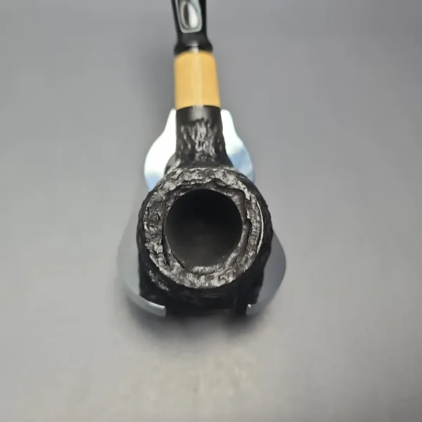 MBSD Briars by Piero Vitale Black Rusticated Author w/ Boxwood, Briar Pipe, New - Image 7