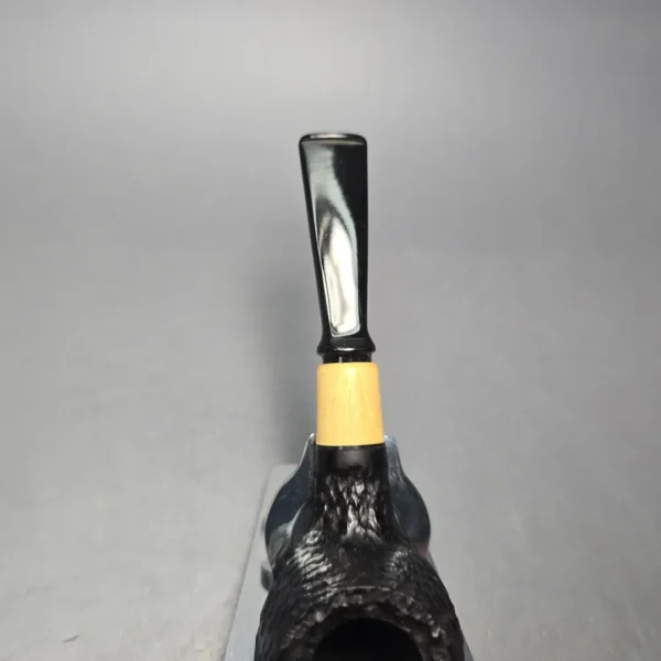 MBSD Briars by Piero Vitale Black Rusticated Author w/ Boxwood, Briar Pipe, New - Image 8