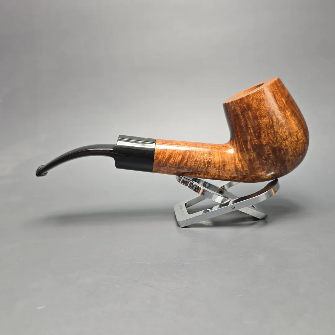 James Upshall Empire Old England Magnum Smooth Long Shank Bent Billiard Estate Briar Pipe, Unsmoked - Image 2