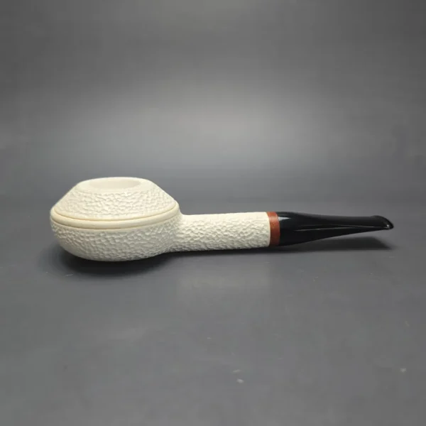 MBSD Meerschaum Deluxe Squat Rhodesian Block Meerschaum Pipe, Briar-Mortise, New - Image 3