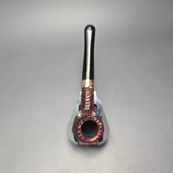 Peterson 2025 Christmas Pipe 87 Rusticated Apple with Copper (Unsmoked Estate) - Image 8