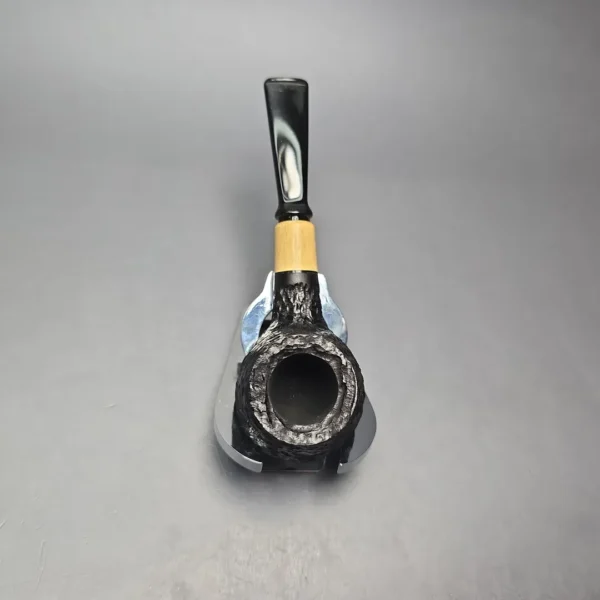 MBSD Briars by Piero Vitale Black Rusticated Author w/ Boxwood, Briar Pipe, New - Image 9