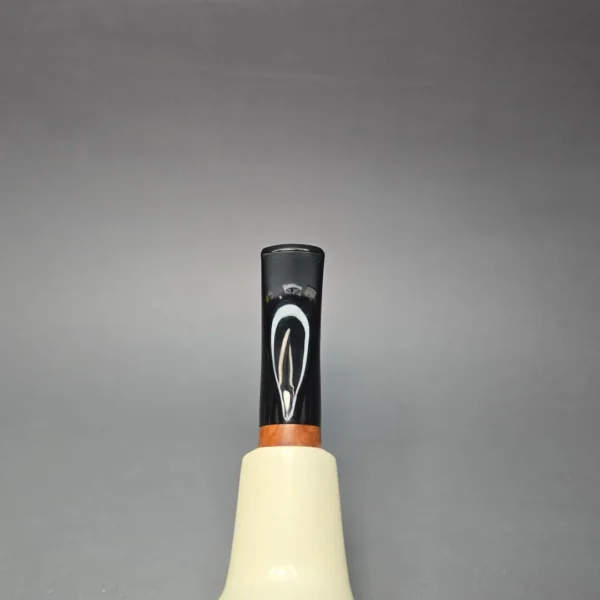 MBSD Meerschaum Deluxe Block Meerschaum Pipe, Briar-Mortise, New - Image 9