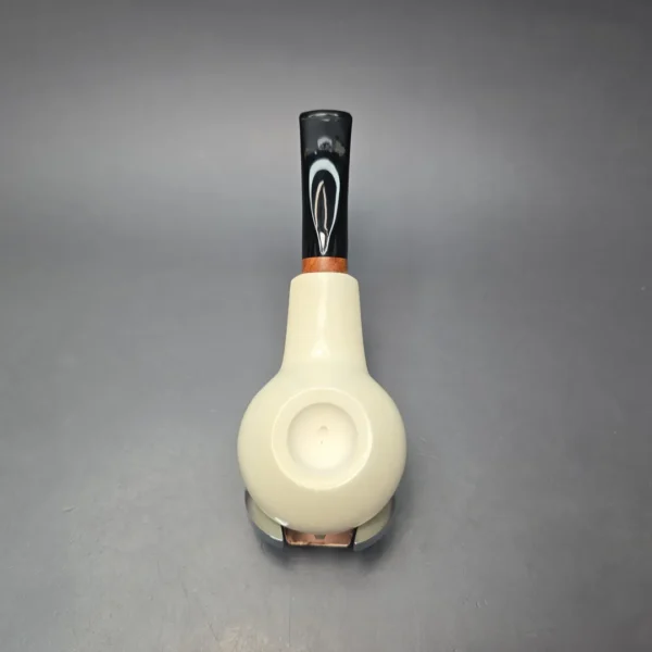 MBSD Meerschaum Deluxe Block Meerschaum Pipe, Briar-Mortise, New - Image 10