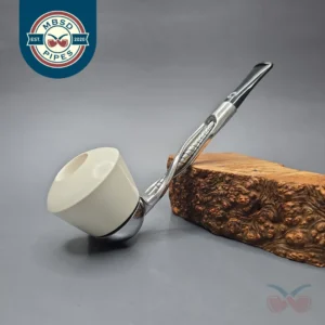 Falcon Classic w/ MBSD Meerschaum Dublin Block Meerschaum Bowl Pipe, New
