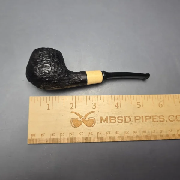 MBSD Briars by Piero Vitale Black Rusticated Author w/ Boxwood, Briar Pipe, New - Image 12