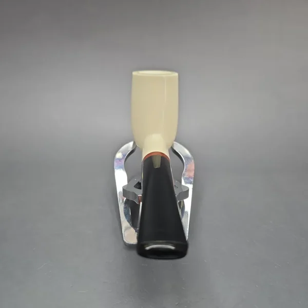 MBSD Meerschaum Deluxe Smooth Stack Billiard Block Meerschaum Pipe, Briar-Mortise, New - Image 6