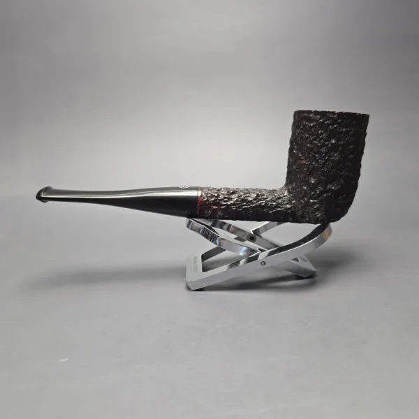 James Upshall Bark EXL Partially Rusticated Stack Billiard Estate Briar Pipe, Unsmoked - Image 4