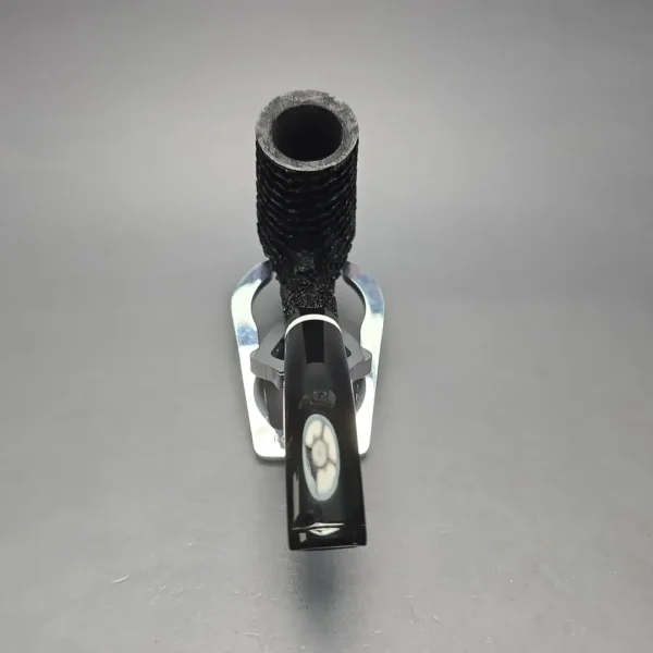 Eclesias Pipes "Dragon Scale" Sandblasted Bent Stack Handmade Briar Pipe, New - Image 5