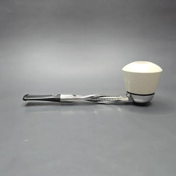 Falcon Classic w/ MBSD Meerschaum Dublin Block Meerschaum Bowl Pipe, New - Image 5