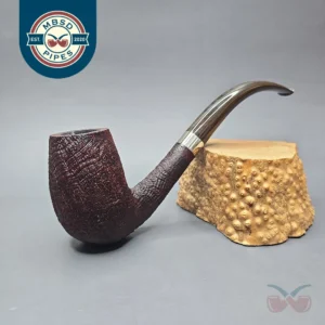 Pipe Tristan Magnum Sandblasted LC w/ Silver Handmade Briar Pipe, New