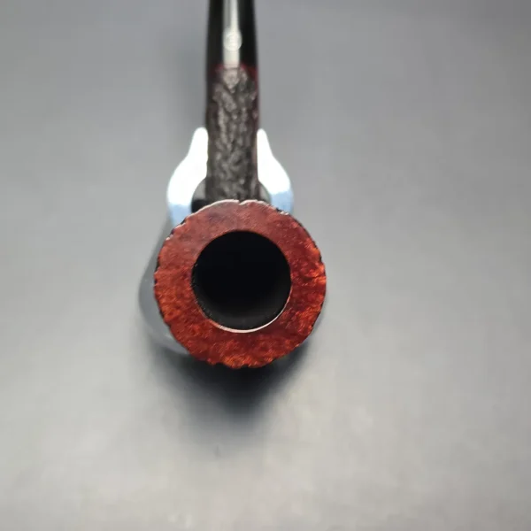 James Upshall Bark EXL Partially Rusticated Stack Billiard Estate Briar Pipe, Unsmoked - Image 7
