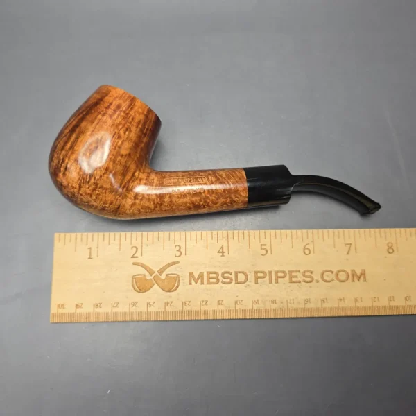 James Upshall Empire Old England Magnum Smooth Long Shank Bent Billiard Estate Briar Pipe, Unsmoked - Image 14