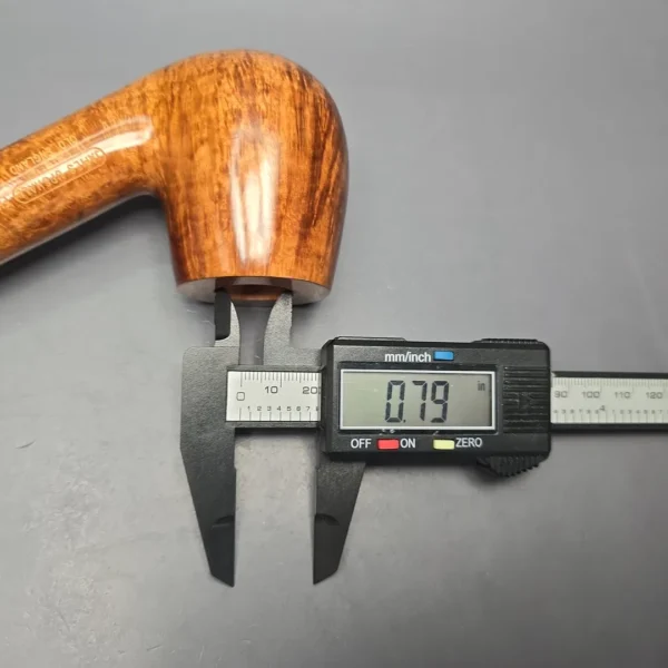 James Upshall Empire Old England Magnum Smooth Long Shank Bent Billiard Estate Briar Pipe, Unsmoked - Image 13
