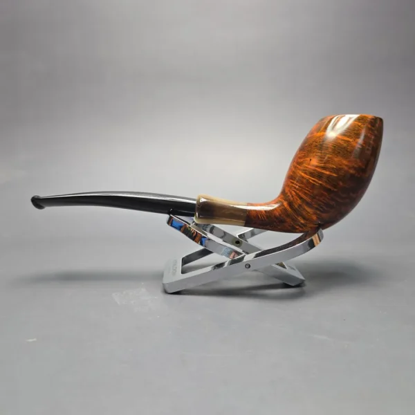MBSD Briars Modern Masters 3 Smooth Tulip w/ Faux Horn Handmade Briar Pipe, New - Image 5