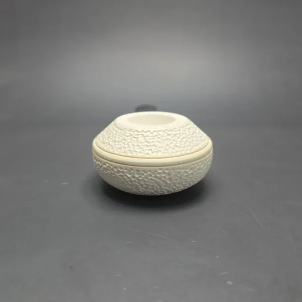 MBSD Meerschaum Deluxe Squat Rhodesian Block Meerschaum Pipe, Briar-Mortise, New - Image 4
