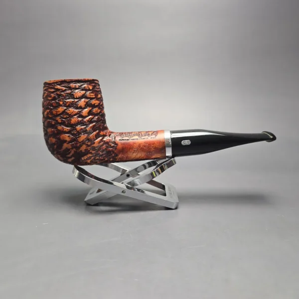 Chacom Rustic 1201 Rusticated Billiard Estate Briar Pipe, Unsmoked - Image 3