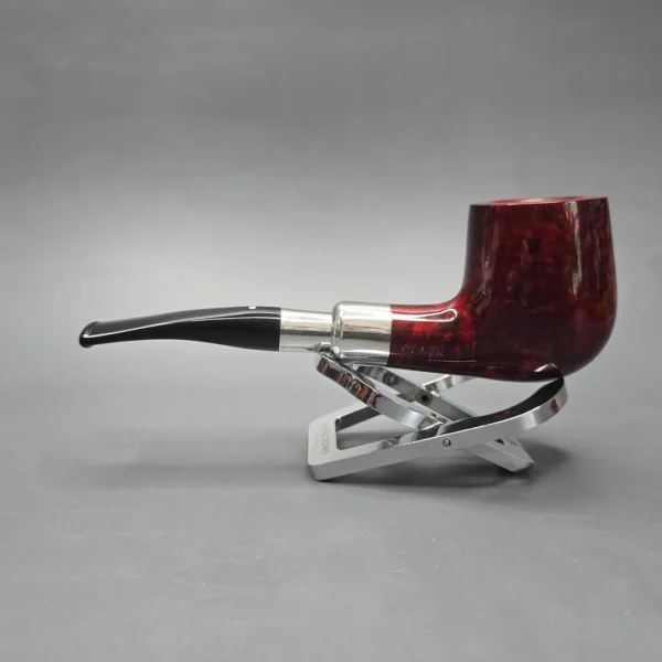 Vauen O'Timer 236 Smooth Silver Spigot Brandy Estate Briar Pipe, Unsmoked, 9mm - Image 4