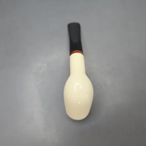 MBSD Meerschaum Deluxe Smooth Stack Billiard Block Meerschaum Pipe, Briar-Mortise, New - Image 11