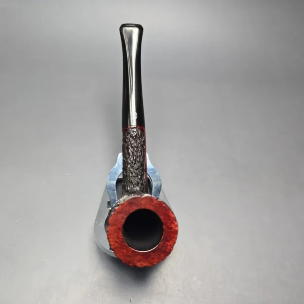 James Upshall Bark EXL Partially Rusticated Stack Billiard Estate Briar Pipe, Unsmoked - Image 9