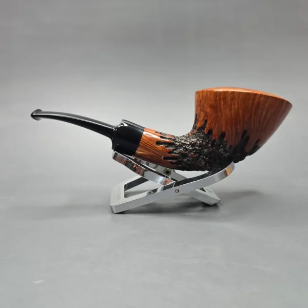 Stanwell (Pre-2010) Rustico 217 Partially Rusticated Dublin Estate Briar Pipe, Danish Estates - Image 4