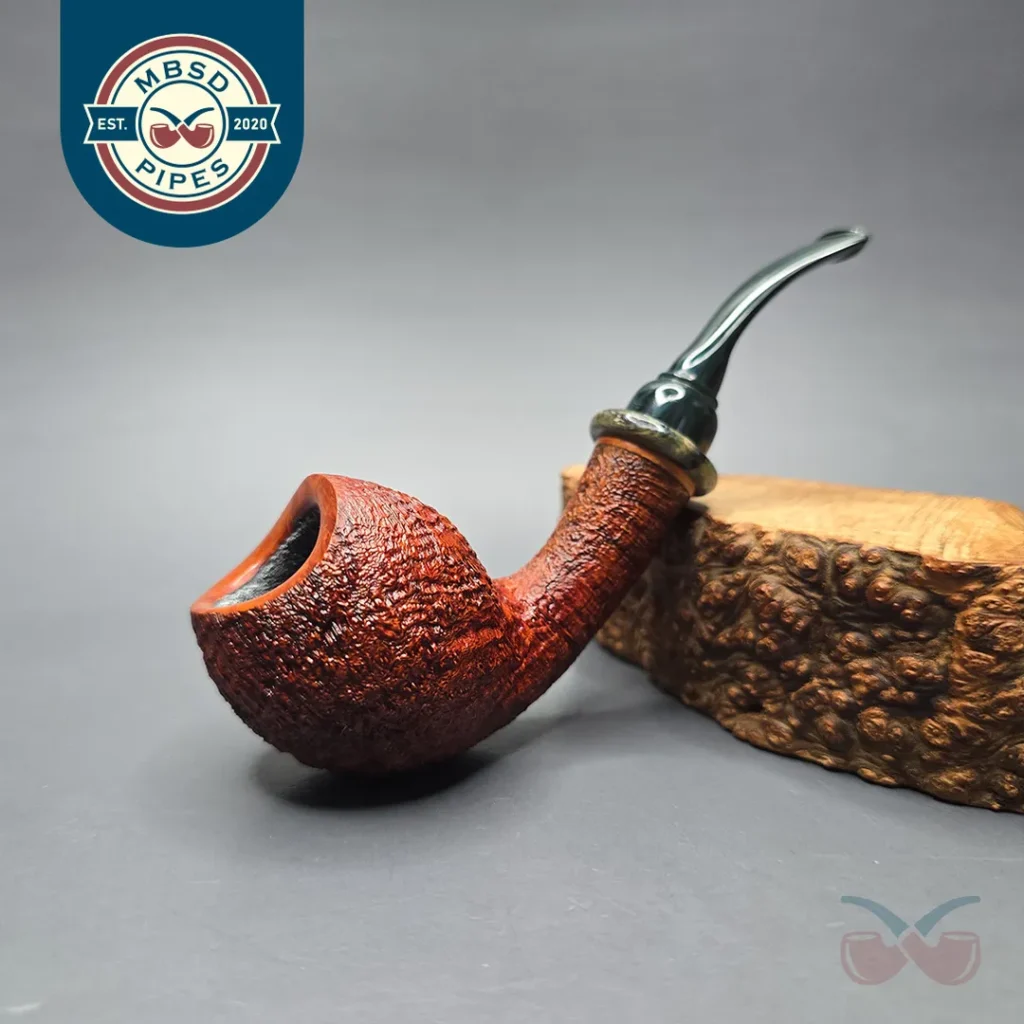 Papa Bear's Pipes by Tim Beaumont Sandblasted Egg w/ Mammoth Handmade Briar Pipe, New