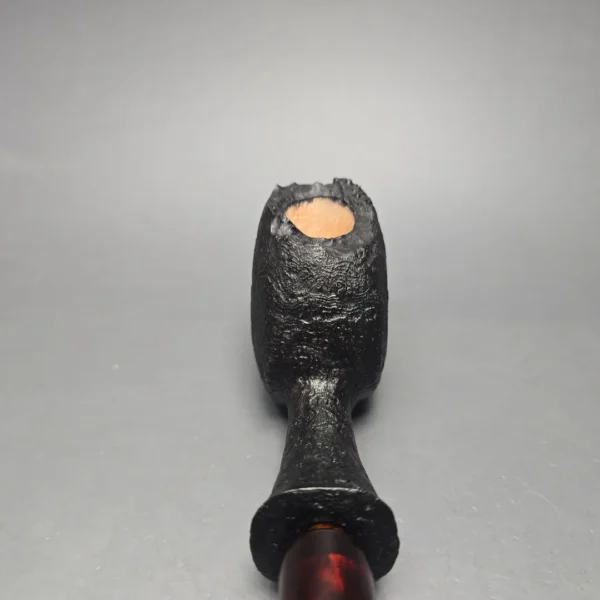Peter Toth Black Sandblasted Panel Blowfish Handmade Briar Pipe, New - Image 6