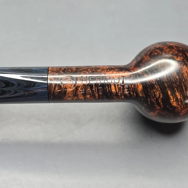Herriot Pipes Smooth Contrast Billiard Handmade Briar Pipe, New - Image 11