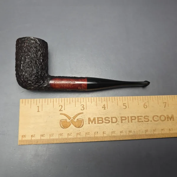 James Upshall Bark EXL Partially Rusticated Stack Billiard Estate Briar Pipe, Unsmoked - Image 12