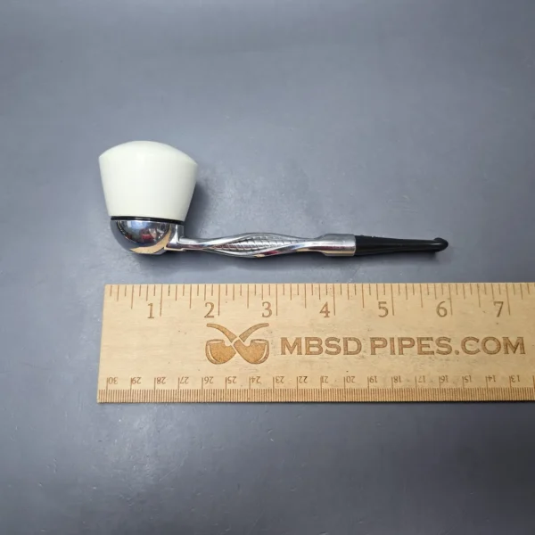 Falcon Classic w/ MBSD Meerschaum Dublin Block Meerschaum Bowl Pipe, New - Image 12