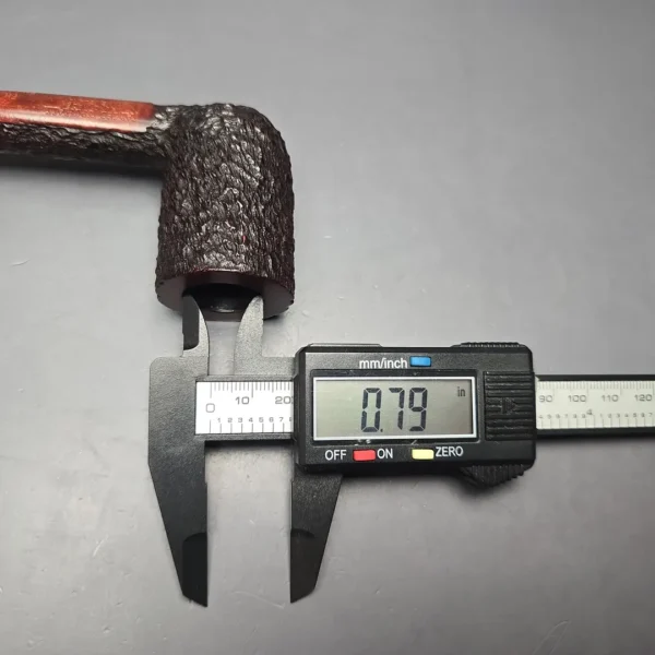 James Upshall Bark EXL Partially Rusticated Stack Billiard Estate Briar Pipe, Unsmoked - Image 13