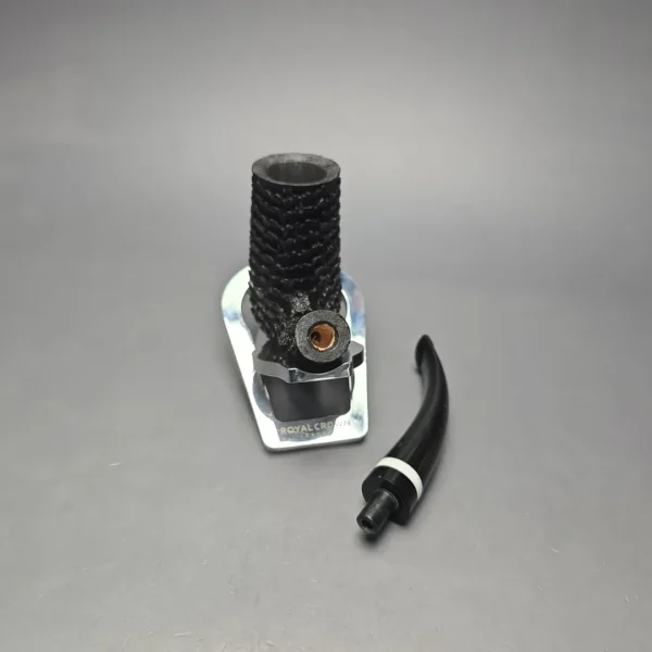 Eclesias Pipes "Dragon Scale" Sandblasted Bent Stack Handmade Briar Pipe, New - Image 13