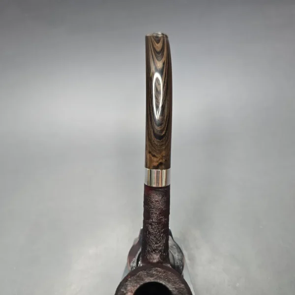 Pipe Tristan Magnum Sandblasted LC w/ Silver Handmade Briar Pipe, New - Image 8