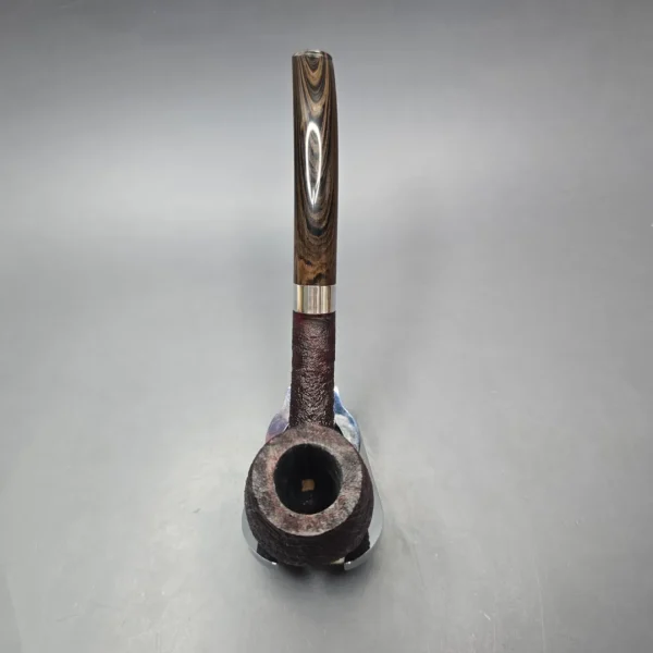 Pipe Tristan Magnum Sandblasted LC w/ Silver Handmade Briar Pipe, New - Image 9